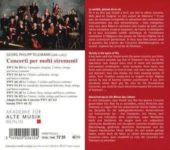 Akademie für Alte Musik Berlin - Telemann: Concerti per molti stromenti (2017) [Official Digital Download 24/96]