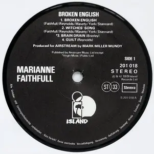 Marianne Faithfull - Broken English (German 1st pressing) Vinyl rip in 24 Bit/96 Khz + CD 