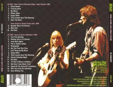 Gene Clark & Carla Olson - In Concert (2007)