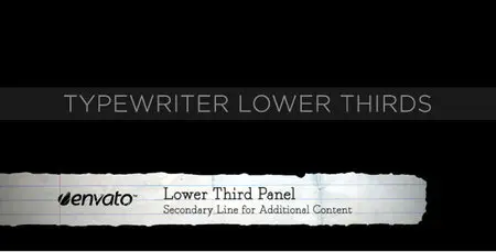 Typewriter Lower Thirds - Project for After Efffects (VideoHive)