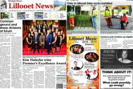 Bridge River Lillooet News – October 17, 2018
