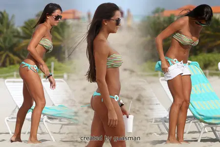 Karina Derizans - Bikini candids in Miami February 24, 2013