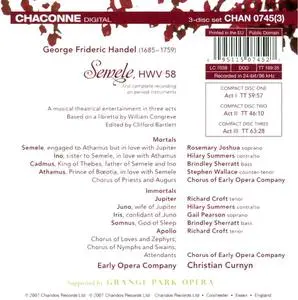 Christian Curnyn, Early Opera Company - George Frideric Handel: Semele (2007)