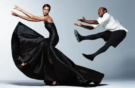 Joan Smalls & Lil Buck by Daniel Jackson for WSJ Magazine November 2014