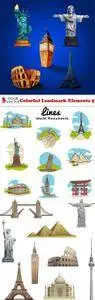 Vectors - Colorful Landmark Elements 5