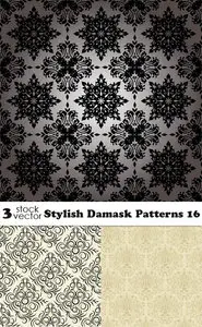 Vectors - Stylish Damask Patterns 16