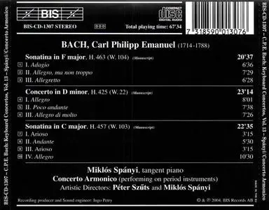 Miklós Spányi, Concerto Armonico - Carl Philipp Emanuel Bach: The Complete Keyboard Concertos, Vol. 13 (2004)