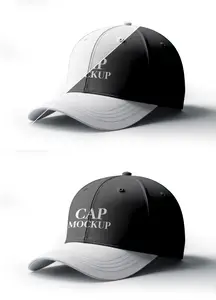 Black and White Cap PSD Mockup 1678428439