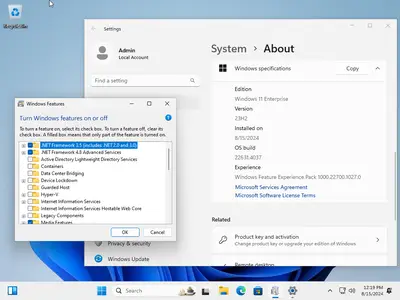 Windows 11 Enterprise 23H2 Build 22631.4037 (No TPM Required) Preactivated Multilingual August 2024