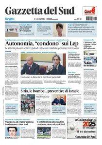 Gazzetta del Sud Reggio Calabria - 11 Dicembre 2024