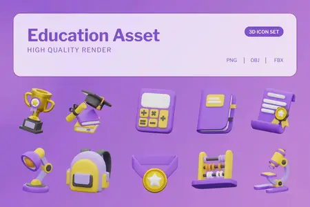 EE - Education Asset 3D Illustration WZL9SKM