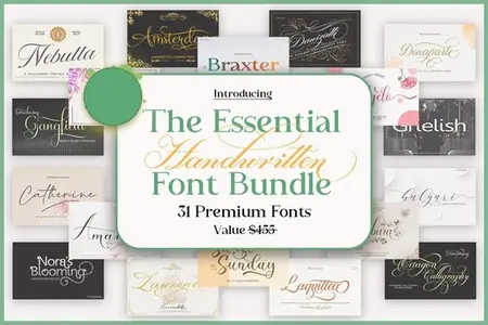 The Essential Handwritten Font Bundle - 31 Premium Fonts