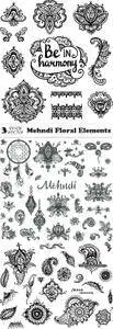 Vectors - Mehndi Floral Elements