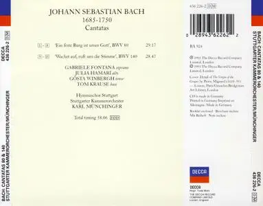 Karl Münchinger, Stuttgarter Kammerorchester, Stuttgarter Hymnus-Chorknaben - Bach: Cantatas BWV 80, 140 (1993)