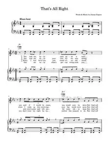 That's All Right - Mose Allison, Sonny Boy Williamson (Piano-Vocal-Guitar (Piano Accompaniment))