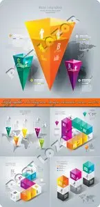 Infographic and diagram design elements vector set 123