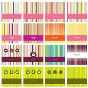 Greeting Card Lines Vector