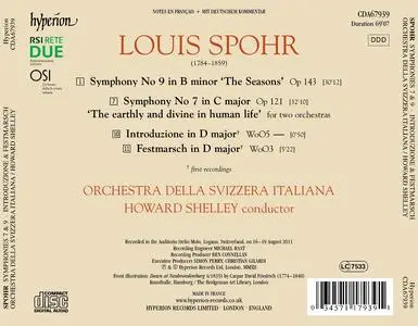 Howard Shelley, Orchestra della Svizzera Italiana - Louis Spohr: Symphonies Nos 7 & 9 (2012)