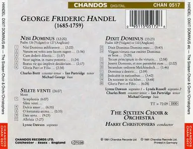 Harry Christophers, The Sixteen - George Frideric Handel: Dixit Dominus; Nisi Dominus; Silete Venti (1991)