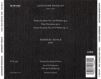 Alexandr Mosolov - Herbert Henck (1996) {ECM 1569}