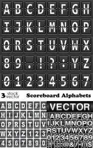 Vectors - Scoreboard Alphabets