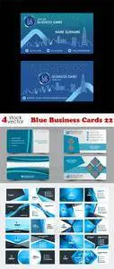 Vectors - Blue Business Cards 22