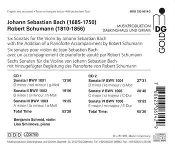 Benjamin Schmid, Lisa Smirnova - Bach: 6 Sonatas for Violin Solo with Piano Accompaniment by Robert Schumann (2021)