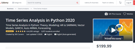 Udemy - Time Series Analysis in Python (2020)