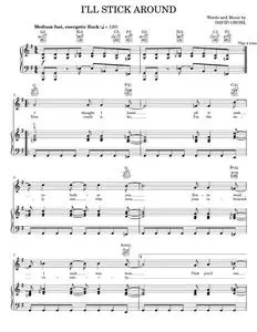 I'll Stick Around - Foo Fighters (Piano-Vocal-Guitar)