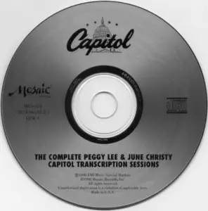 Peggy Lee & June Christy - The Complete Capitol Transcription Sessions 1945-1949 (1998) {5CD Set Mosaic MD5-184}