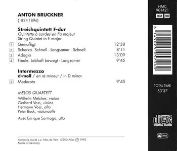 Melos Quartett - Bruckner: String Quintet, Intermezzo (1993)