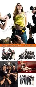 Group of photographers - Stock Photo 