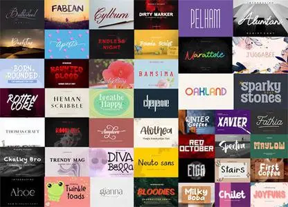 JAN-2023 Font Bundle Vol.1 [46 Fonts]