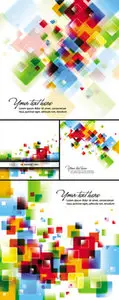 Intensive Color Backgrounds Vector