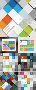 Abstract Cubes & Infographic Backgrounds Vector