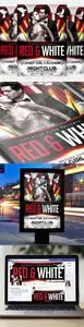 Flyer Template - Red and White plus Facebook Cover