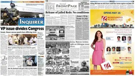 Philippine Daily Inquirer – May 25, 2016