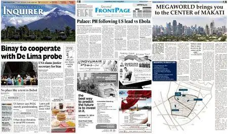 Philippine Daily Inquirer – October 13, 2014
