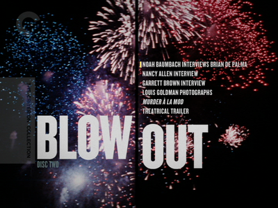 Blow Out (1981) - (The Criterion Collection - #562) [2 DVD9] [2011]