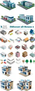 Vectors - Different 3D Houses 2