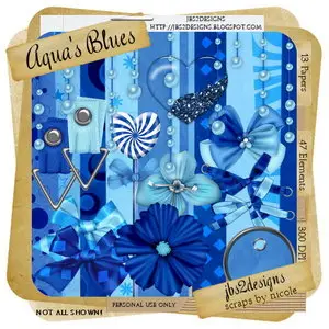 Scrap Kit “Aqua’s Blues”