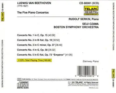 Rudolf Serkin, Seiji Ozawa - Beethoven: The Five Piano Concertos (1984)
