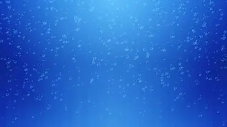 Small Water Bubbles Rising On Blue 1439841