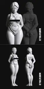 Sub Series 92a - Naked and Shibari Japanese Rope Bound Female Prisoner Slave