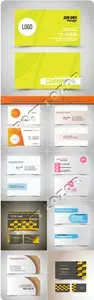 Business cards modern style template design vector set 16