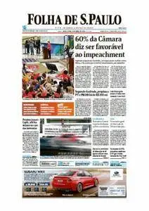 Folha de São Paulo - 8 de abril de 2016 - Sexta