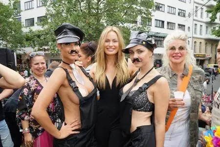 Micaela Schäfer and Yvonne Woelke at the Christopher Street Day in Berlin on July 22, 2017