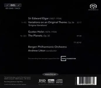 Andrew Litton, Bergen Philharmonic Orchestra - Gustav Holst: The Planets; Edward Elgar: Enigma Variations (2019)