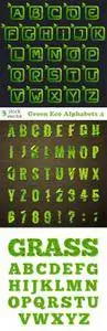 Vectors - Green Eco Alphabets 4