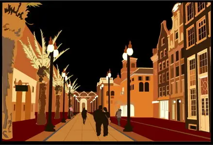 European style of street